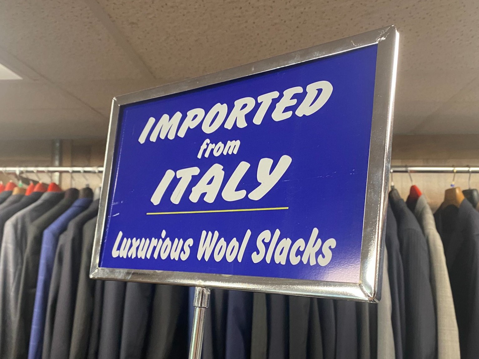 Suits and accessories at Ostuni